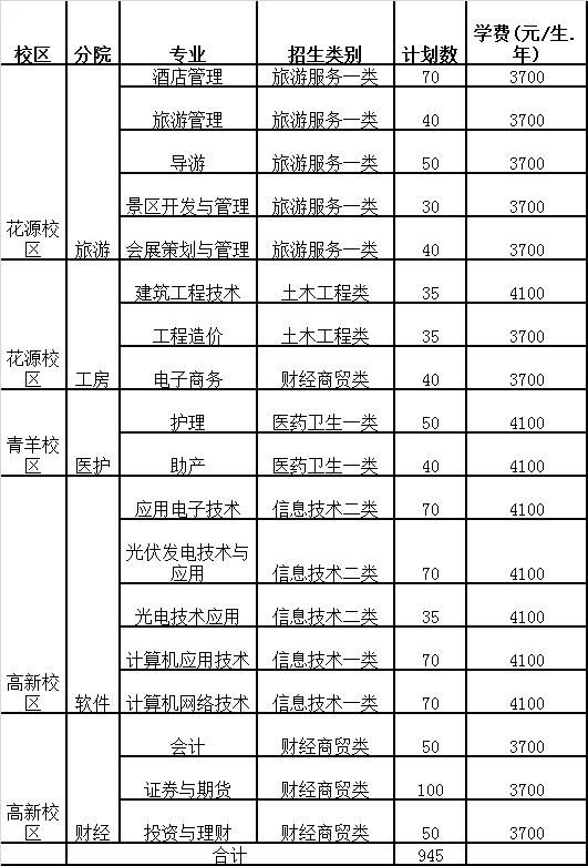 成都職業(yè)技術(shù)學(xué)院單招專業(yè)及分數(shù)(四川現(xiàn)代職業(yè)學(xué)院)